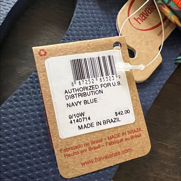 Havaianas Navy Blue Floral Sandals - Picture 2 of 3